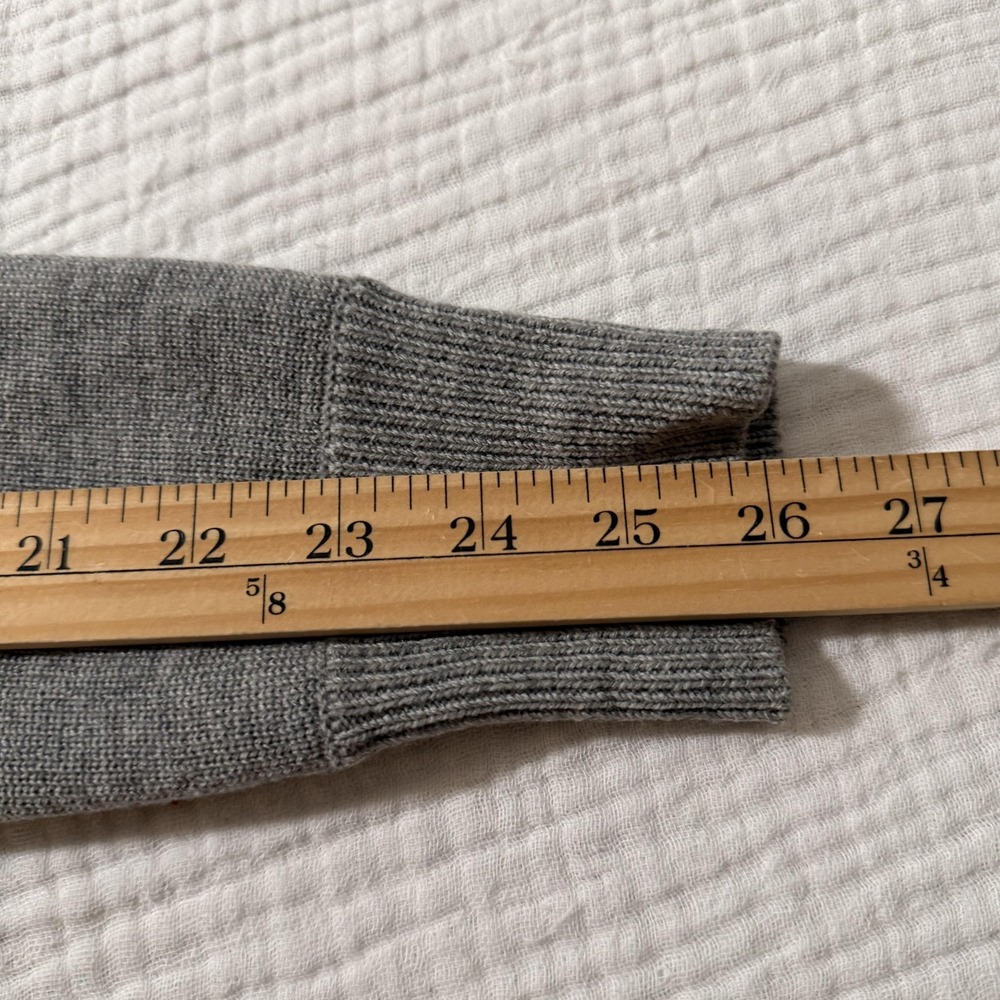 J.Crew Sweater Tunic Womens XS Gray 100% Merino Wool Crewneck Pockets Long - Picture 11 of 14
